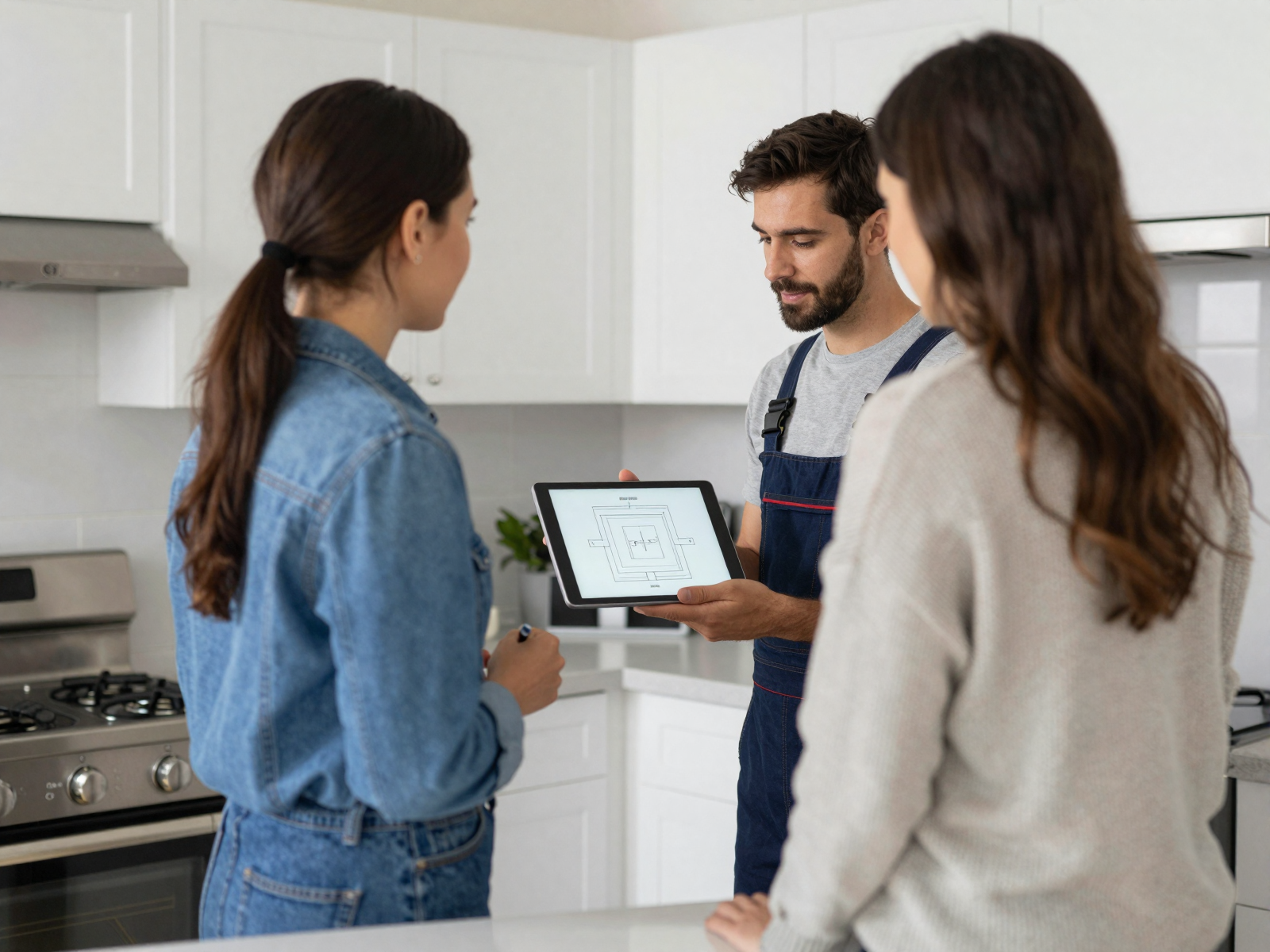 Wire Worx Electric team member with satisfied customer